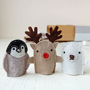 Make Your Own Christmas Finger Puppets Craft Kit, 7 of 9