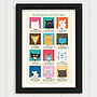 Cat Astrology Personalised Print, thumbnail 1 of 4
