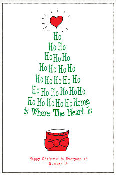 Personalised Christmas Ho Ho Home Print, 2 of 2