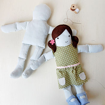 Personalised Make Your Own Doll Sewing Kit, 2 of 12