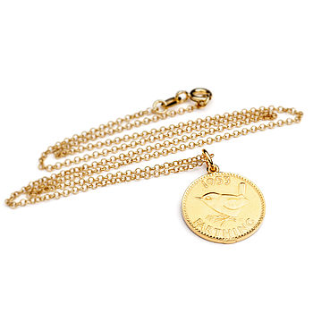 Gold Lucky Coin Necklace, 2 of 3