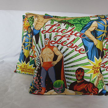 Mexican Wrestler Cushion Cover, 2 of 7