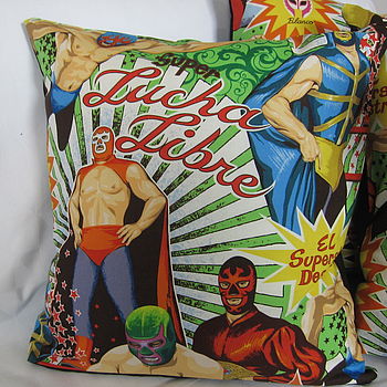 Mexican Wrestler Cushion Cover, 4 of 7