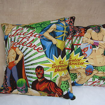 Mexican Wrestler Cushion Cover, 6 of 7