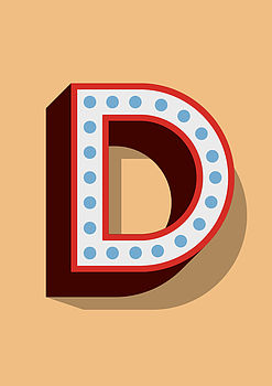 Big Circus Marquee Letter Print, 5 of 7