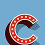 Big Circus Marquee Letter Print, thumbnail 6 of 7