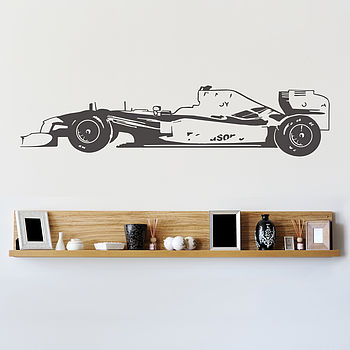 Formula One Racing Car Vinyl Wall Sticker, 2 of 6