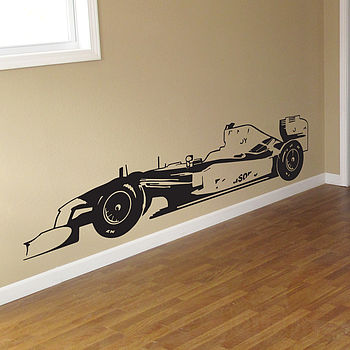 Formula One Racing Car Vinyl Wall Sticker, 4 of 6