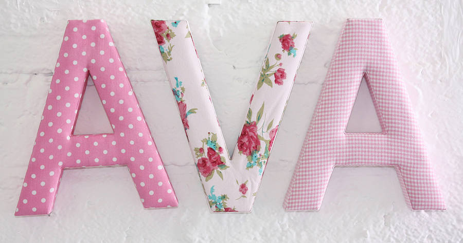 Soft letters store for nursery wall