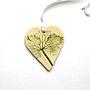 Handmade Heart Hanging Decoration With Leaves, thumbnail 1 of 3