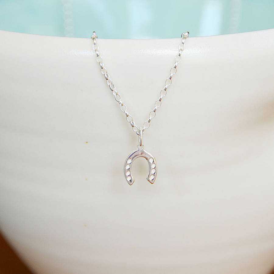 sterling silver horseshoe necklace by adela rome | notonthehighstreet.com