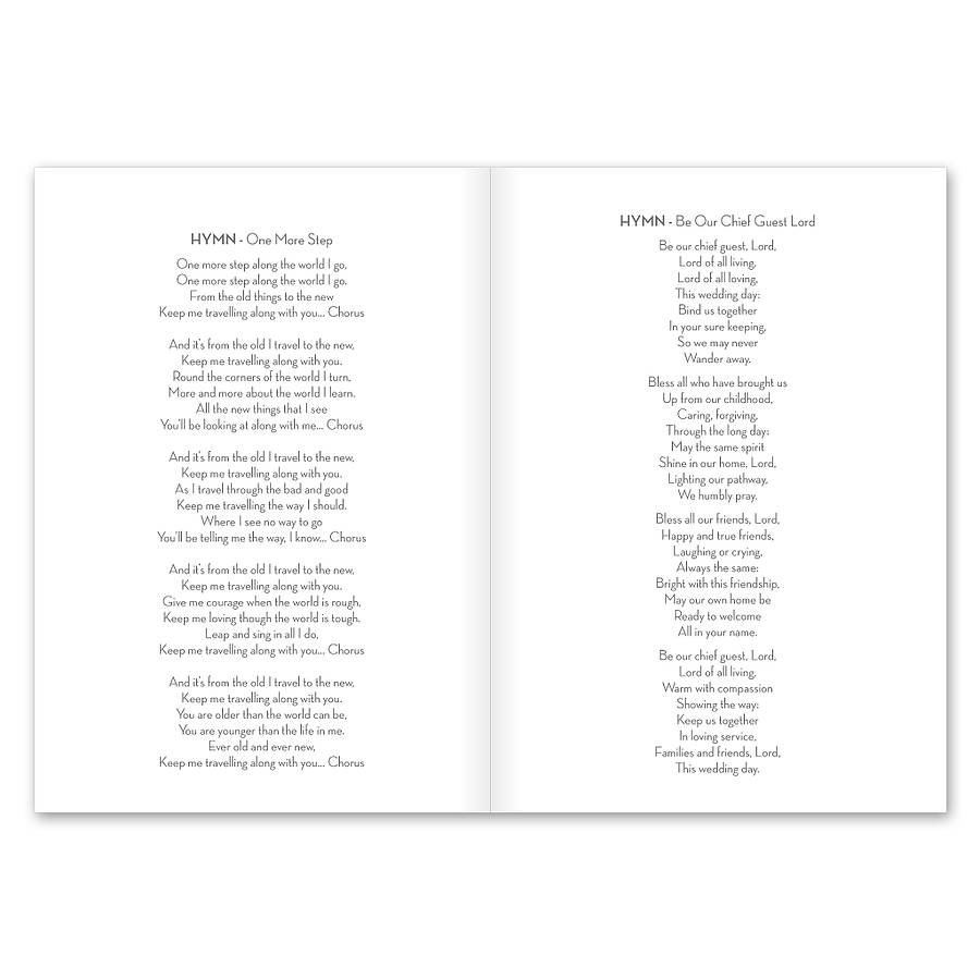 wedding order of service template