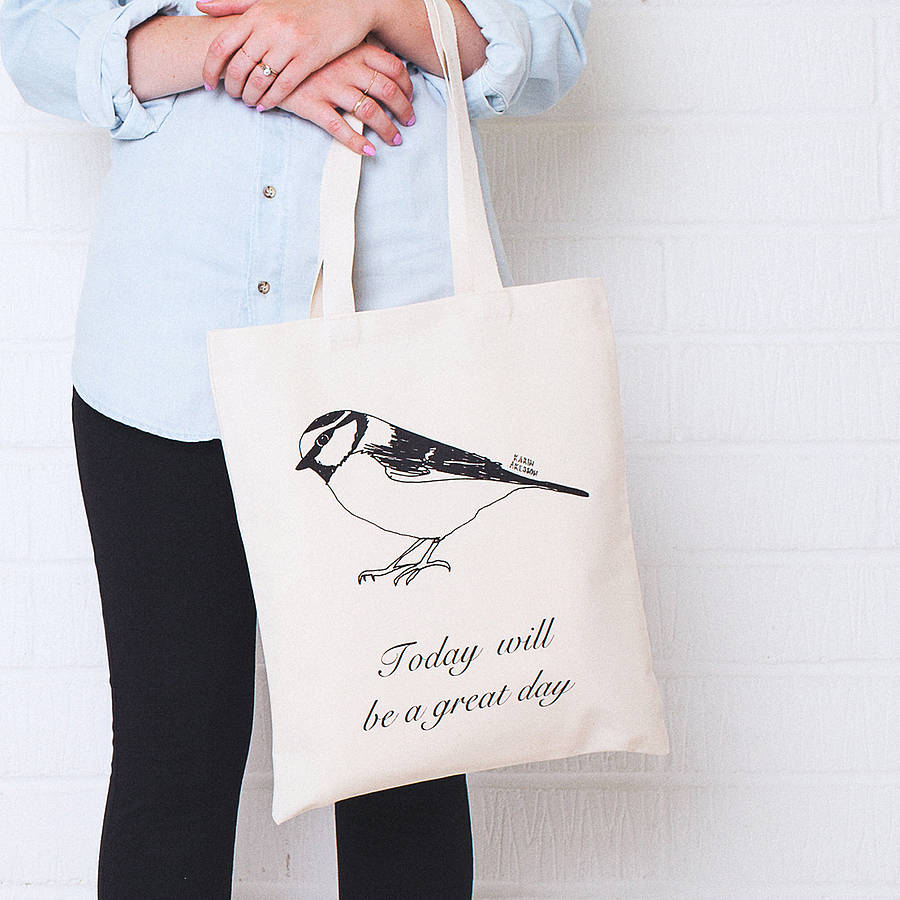 'today will be a great day' tote bag by alphabet bags ...