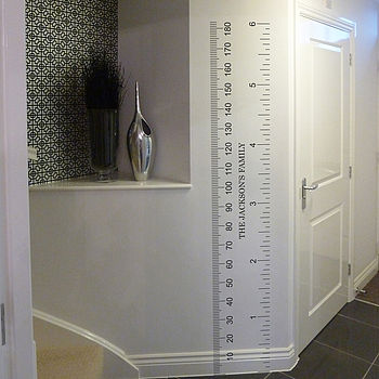 Personalised Ruler Growth Chart Wall Sticker, 2 of 4