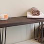 Industrial Wood And Steel Bench, thumbnail 2 of 8