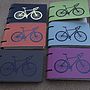 Leather Bicycle Pocket Notebook, thumbnail 1 of 5