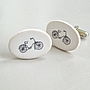 Ceramic Bicycle Cufflinks, thumbnail 1 of 3