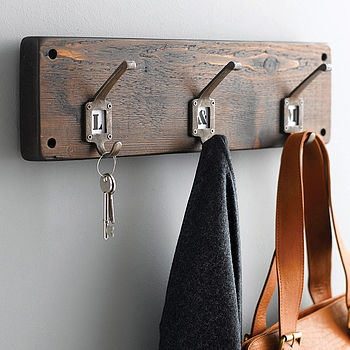 Reclaimed Wood Hook Board By Möa Design | notonthehighstreet.com