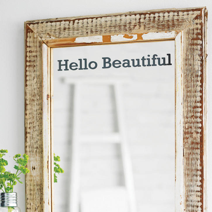 'Hello Beautiful' Mirror Sticker, 1 of 8