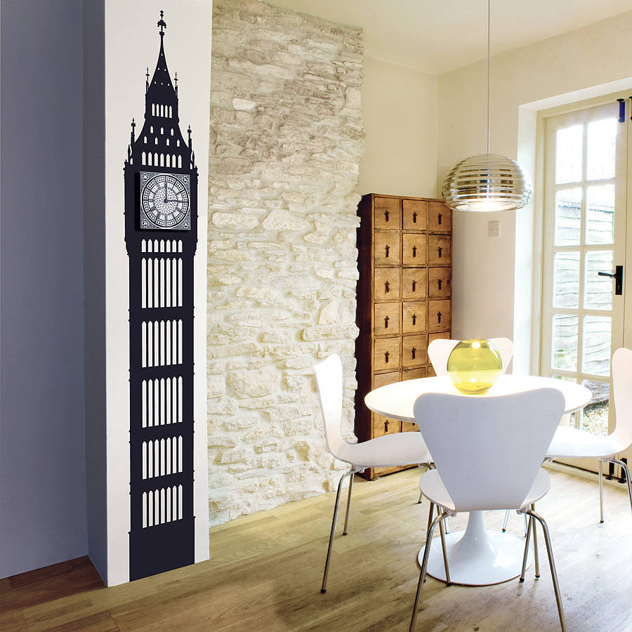 Big Ben Wall Sticker Clock By Funky Little Darlings Notonthehighstreetcom