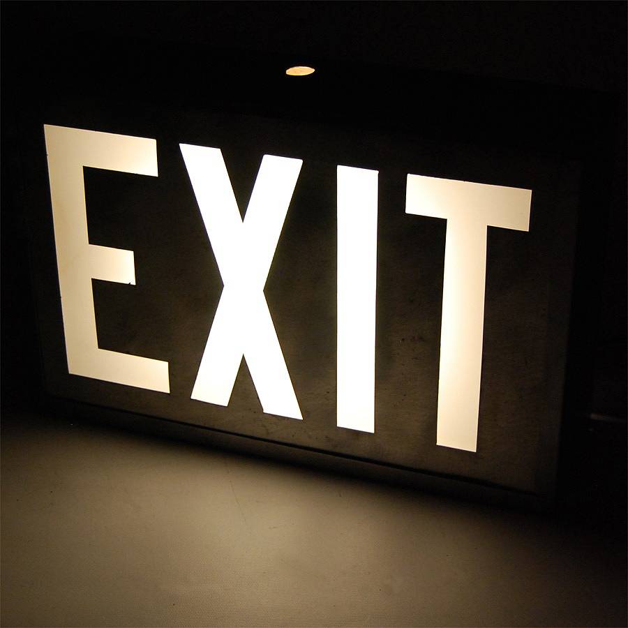 Vintage Cinema Exit Sign By Tilt Originals | notonthehighstreet.com