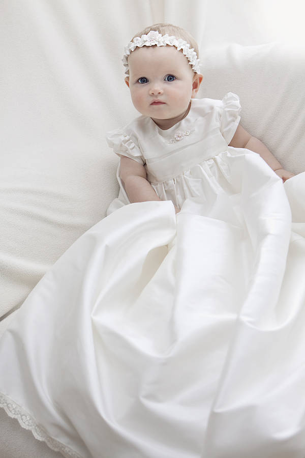 christening gown 'aurora' by adore baby | notonthehighstreet.com