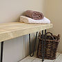 Industrial Wood And Steel Bench, thumbnail 7 of 8