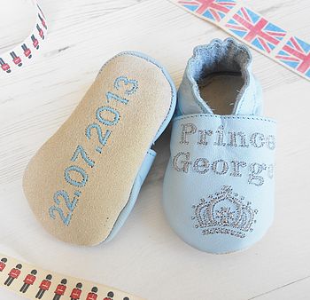 Personalised Prince Baby Shoes, 2 of 9
