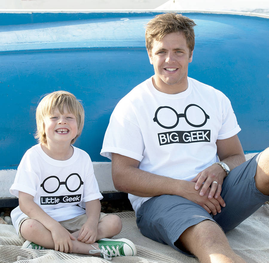 'Big Geek Little Geek' Father And Child T Shirts, 1 of 6