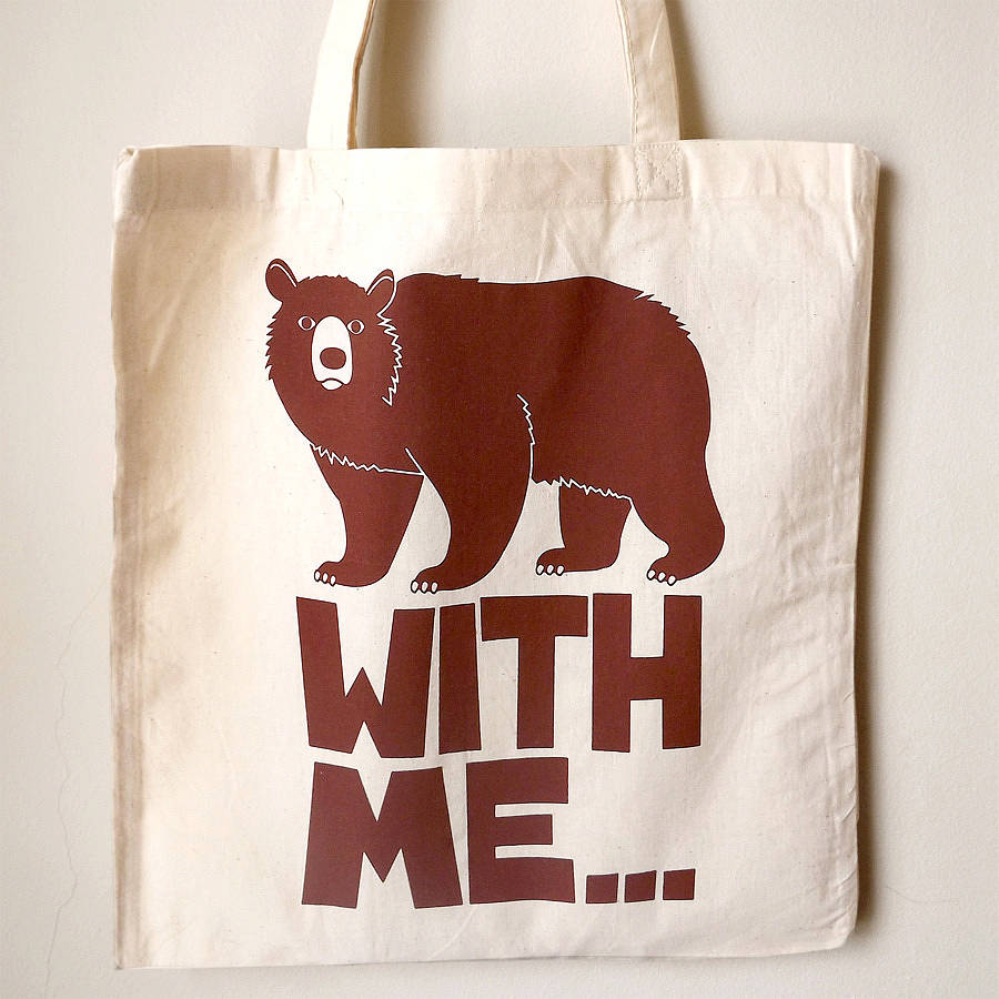 Bear Tote Bag 'Bear With Me', 1 of 3
