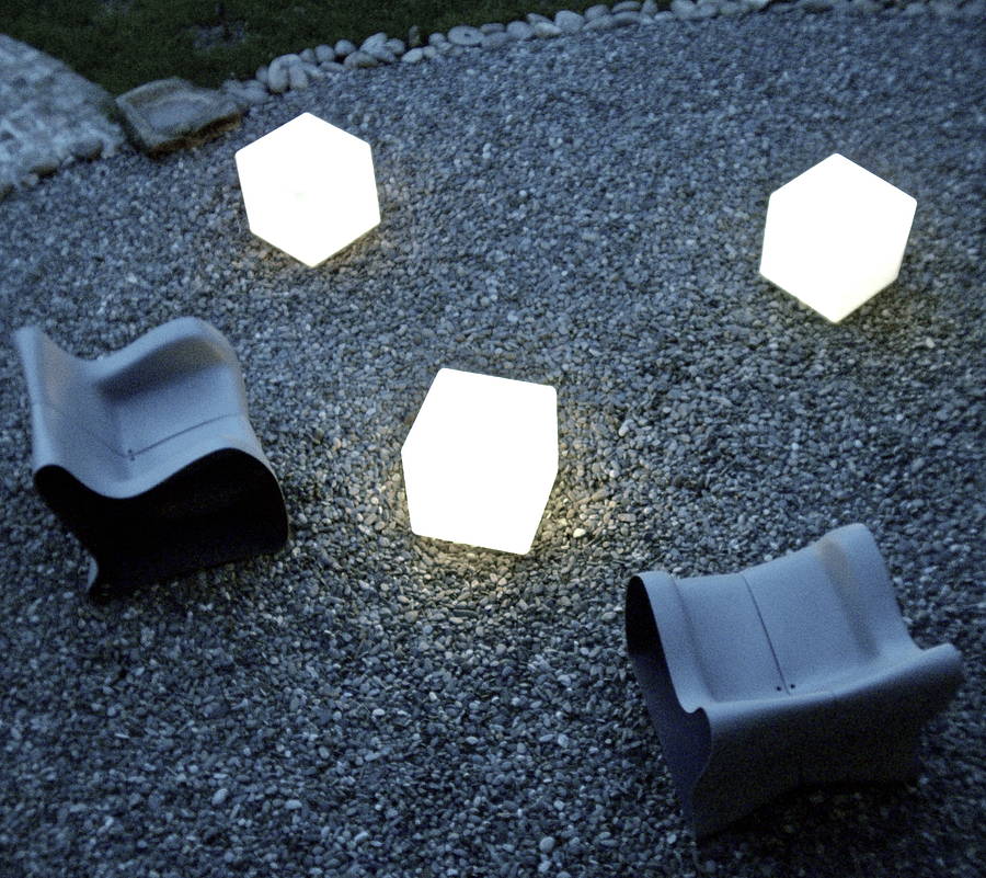 Outdoor Cube Lit Table, 1 of 3