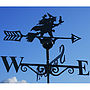 Witch And Cat Steel Weathervane Made In Britain, thumbnail 1 of 2