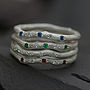 Four Rings Set With Ruby,Emerald,Sapphire, thumbnail 1 of 1