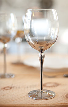 Silver Plated Wine Glasses Set Of Six By The Orchard ...