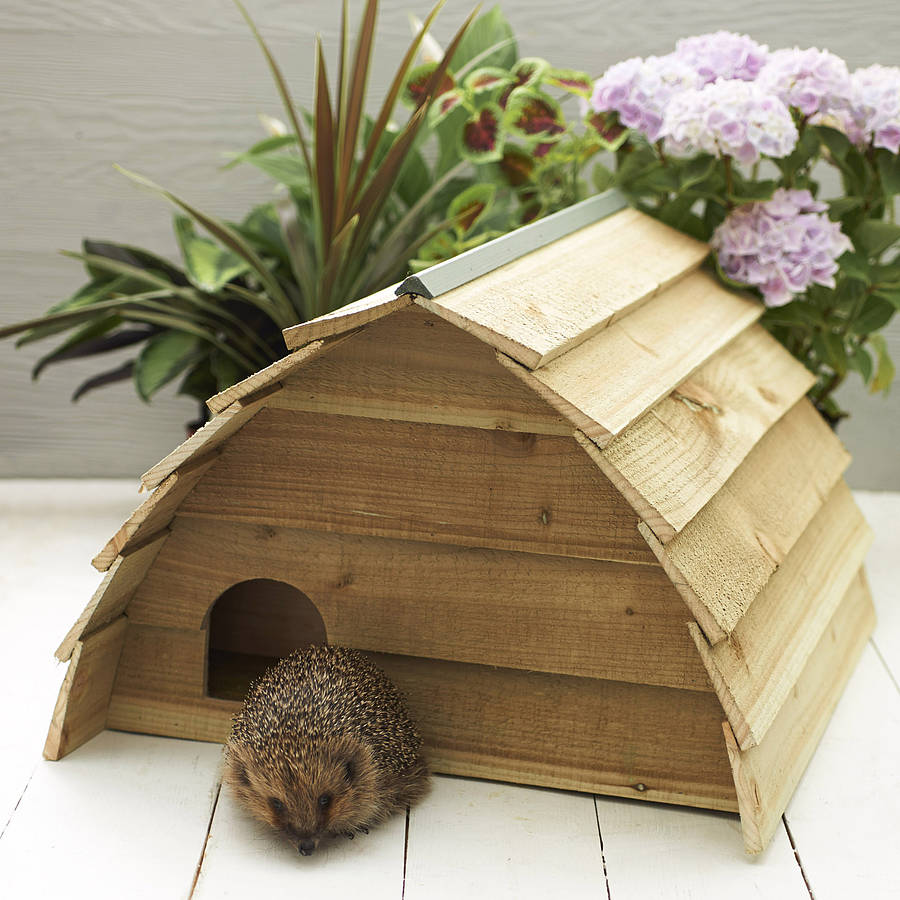 Wooden Hedgehog House, 1 of 4