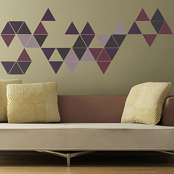 Geometric Triangles Wall Stickers, 2 of 7