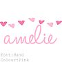 Heart Name Fabric Wall Sticker, thumbnail 2 of 5