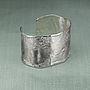 Handmade Silver Cuff Textured Bracelet, thumbnail 5 of 6