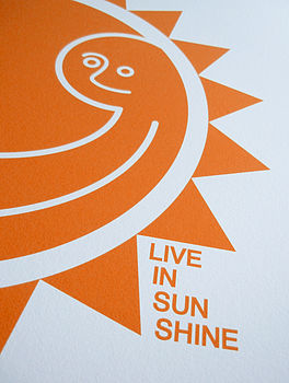 'Live In Sunshine' Graphic Art Print By Little Red Dots ...