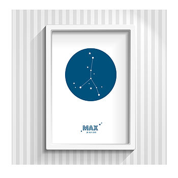 Personalised Star Sign Zodiac Constellation Print, 3 of 12
