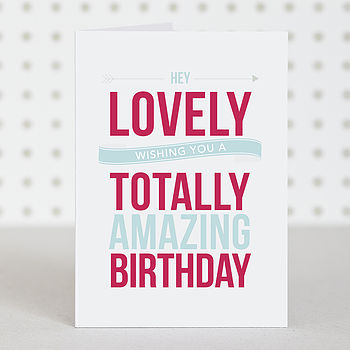 'lovely' birthday card by doodlelove | notonthehighstreet.com