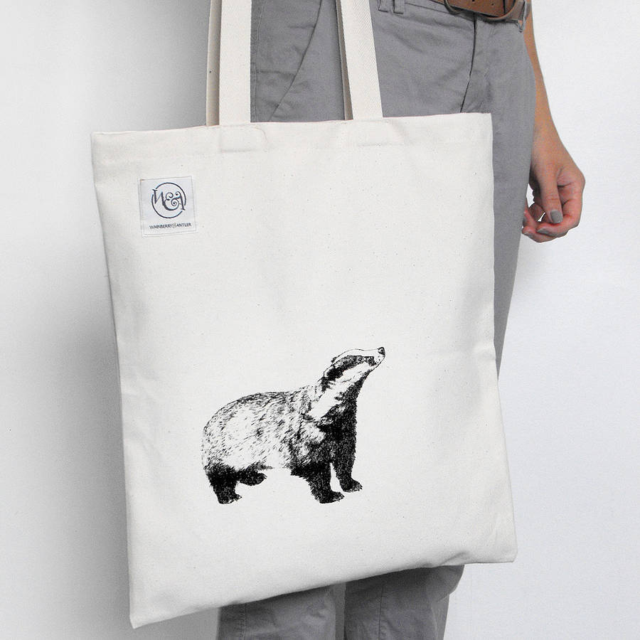 badger tote bag by whinberry & antler | notonthehighstreet.com