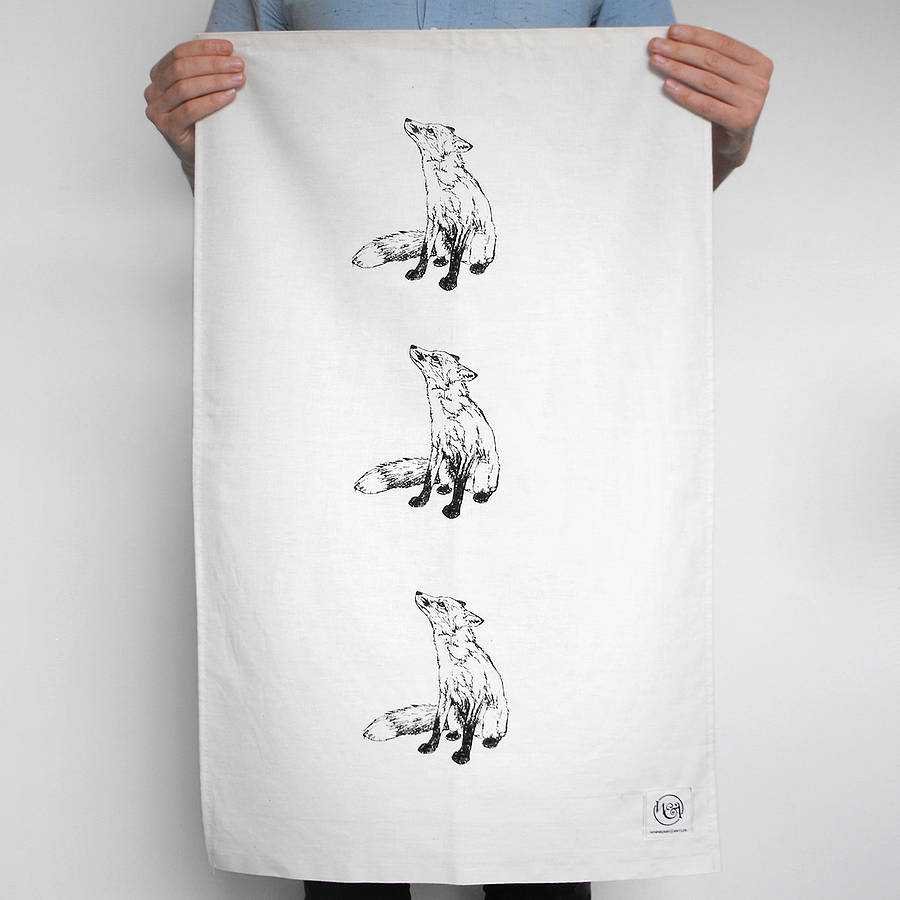 Fox Tea Towel By Whinberry & Antler | notonthehighstreet.com