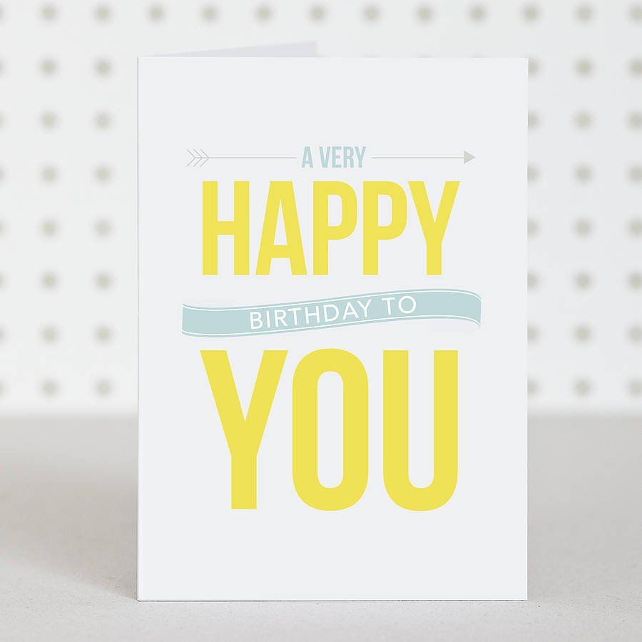 'Happy You' Birthday Card By doodlelove | notonthehighstreet.com
