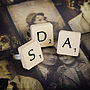 Vintage Letter Tile Personalised Ring, thumbnail 3 of 5