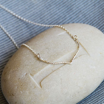 hammered sterling necklace silver bar notonthehighstreet adela rome