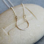 Sterling Silver Hammered Horseshoe Necklace, thumbnail 1 of 4
