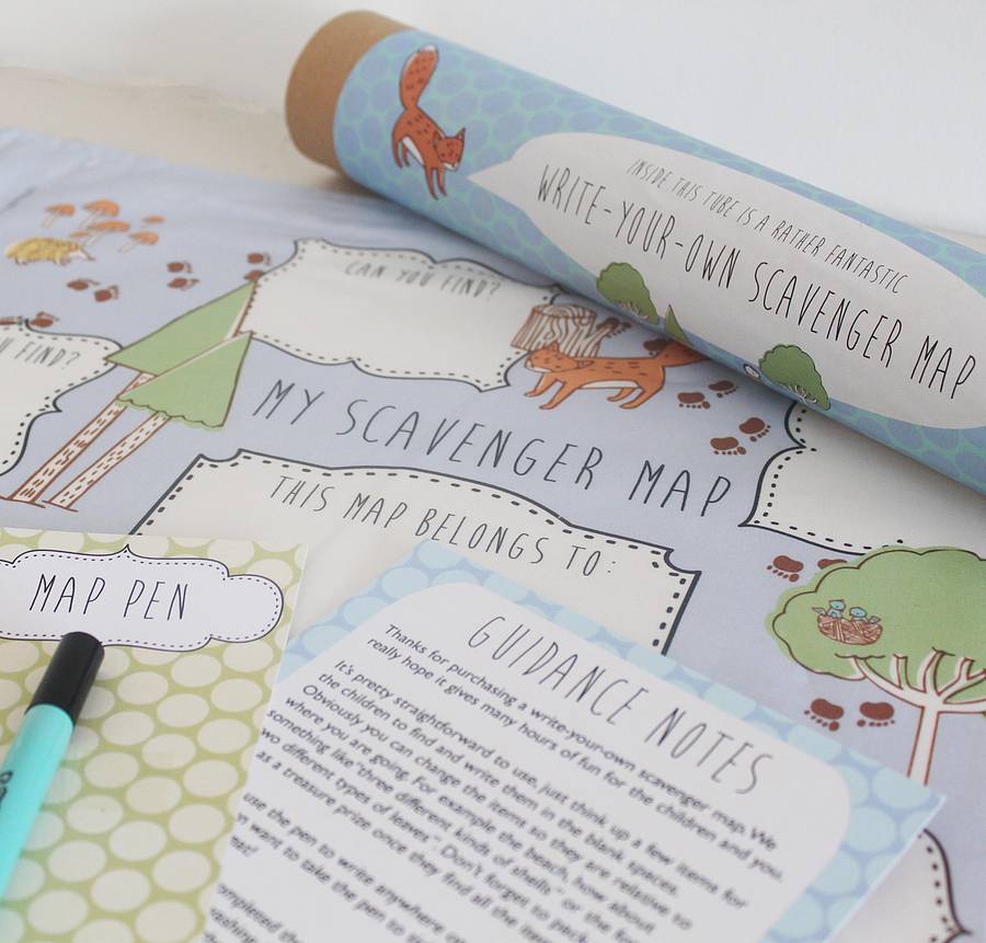 Write Your Own Scavenger Map By Lou Brown Designs | notonthehighstreet.com