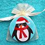 ''Penguin'' Christmas Stocking Filler Mirror, thumbnail 2 of 2
