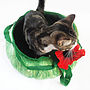 Cat Bed Basket With Poppy Flower, thumbnail 1 of 5